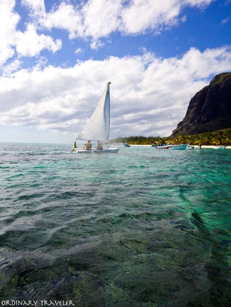 Sailing on West Coast of Mauritius, Africa