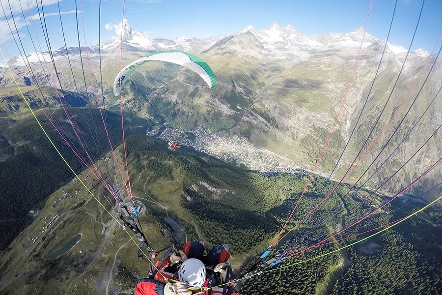 Paragliding in Zermatt, Switzerland
